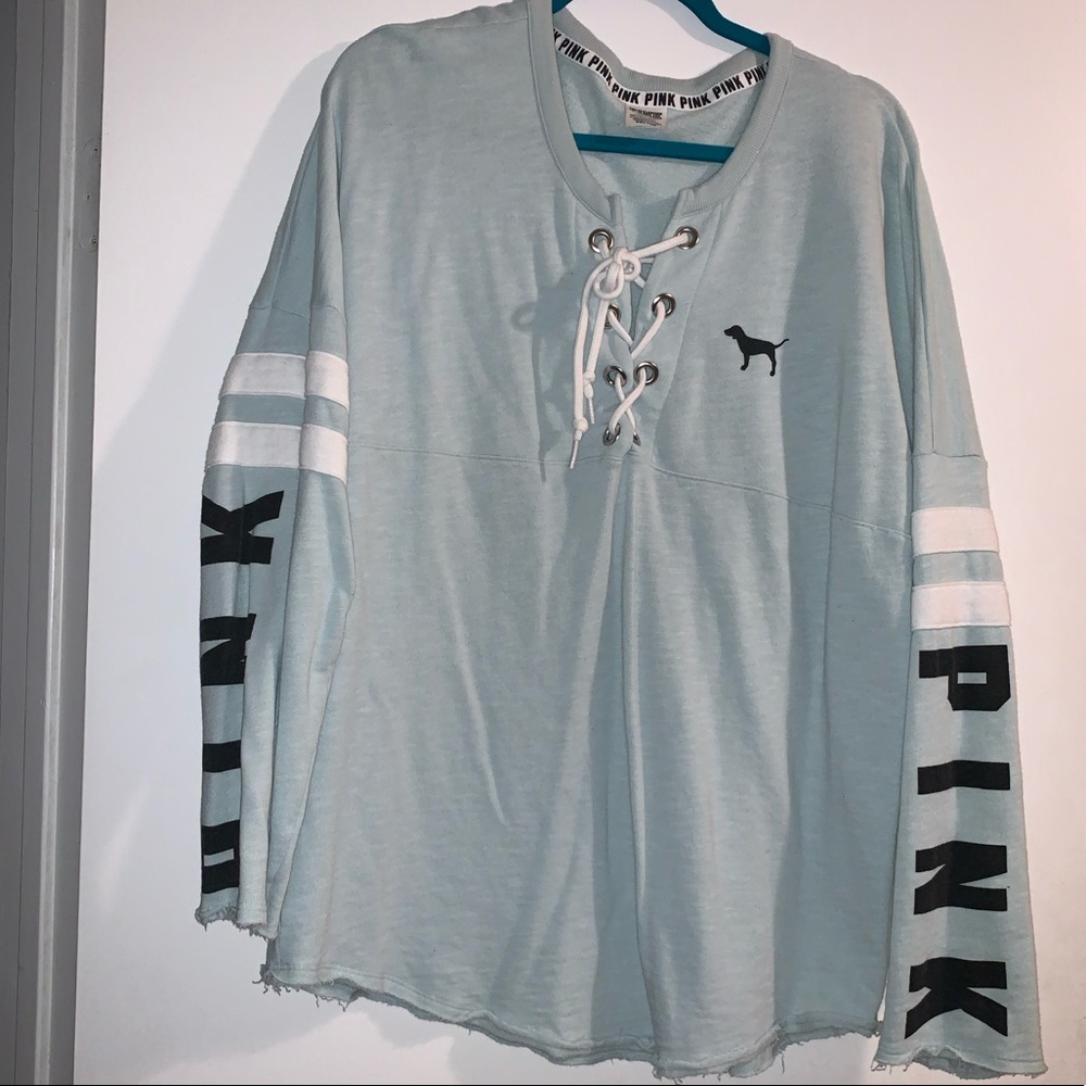 PINK light blue sweater